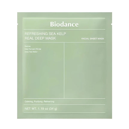 Biodance Refreshing Sea Kelp Real Deep Mask 34g ✨ Hydrogel Μάσκα για Καταπραϋνμένη, Προστατευμένη & Ενυδατωμένη Επιδερμίδα