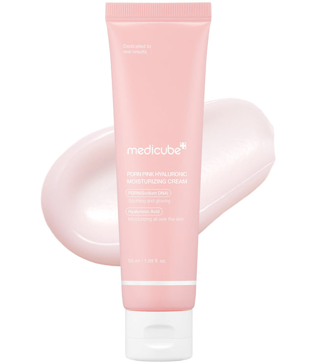 Medicube PDRN Pink Hyaluronic Moisturizing Cream 50ml ✨ Ενυδατική & Αναζωογονητική Κρέμα με PDRN & Υαλουρονικό Οξύ για Ελαστική, Λαμπερή Επιδερμίδα
