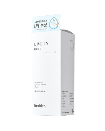 Dive-In - Low Molecule Hyaluronic Acid Toner - Soothing and Moisturizing Toner with Hyaluronic Acid and Panthenol - 300ml