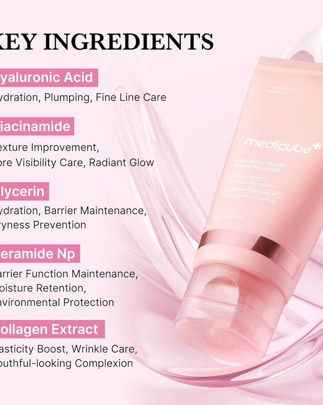 Medicube Collagen Night Wrapping Mask 75ml ✨ Μάσκα Νύχτας με Κολλαγόνο