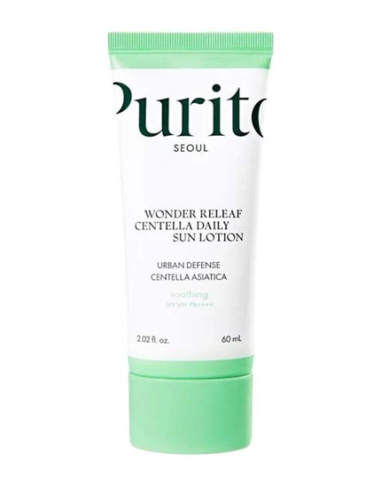 Purito Wonder Releaf Centella Daily Sun Lotion SPF50+ PA++++ 60ml ✨ Αντηλιακή Προστασία με Καταπραϋντική Δράση